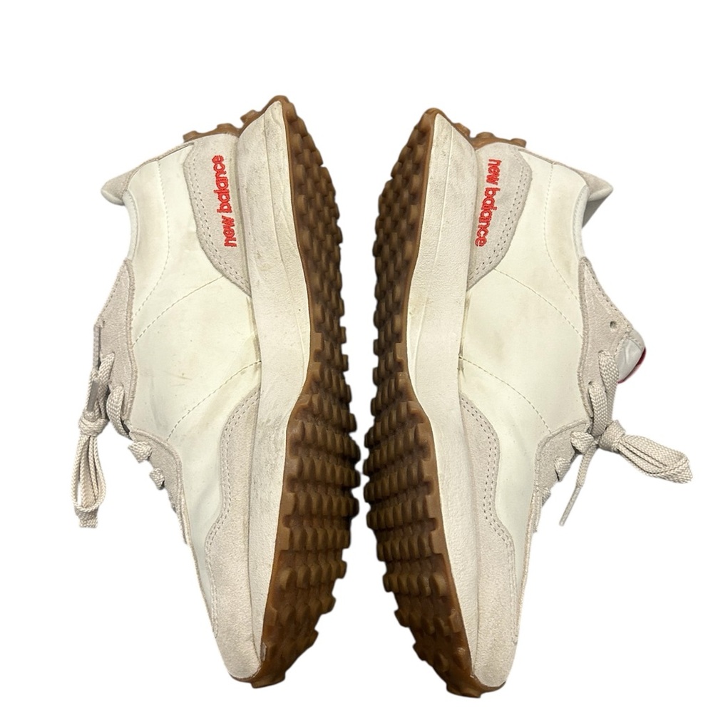 New Balance 327 White and Red Sneakers - Picture 5 of 8